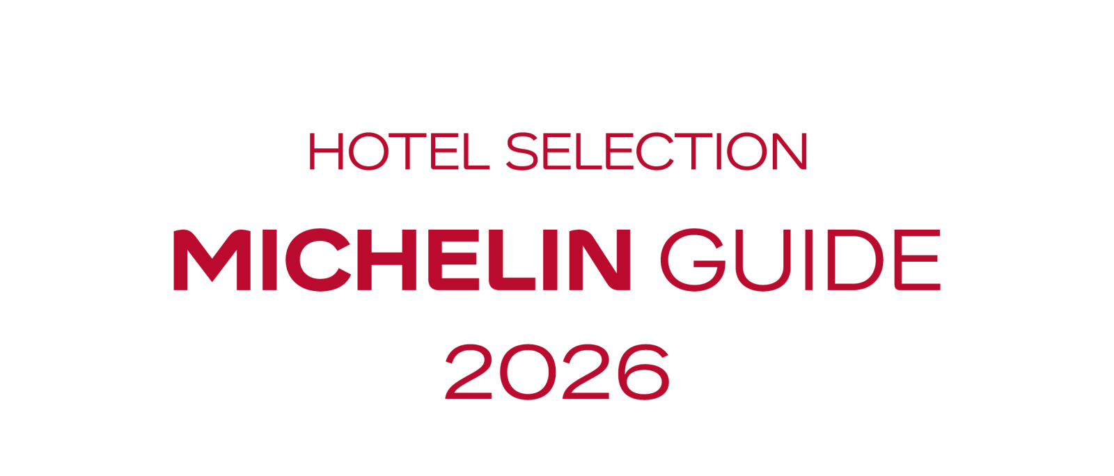 2026 MICHELIN Guide Hotel Selection